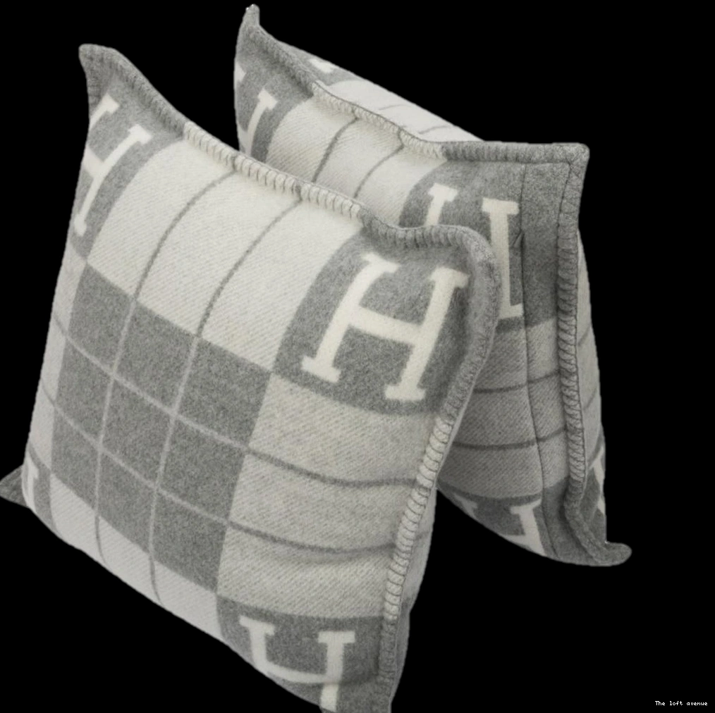 PILLOW THROW STRIPE WOOL HERMES 0714
